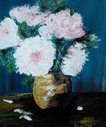 photo peinture Les pivoines